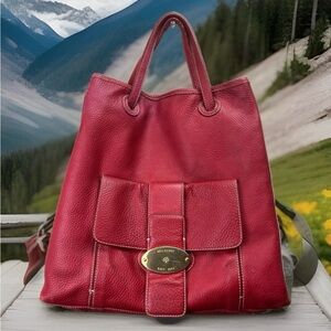 Vintage Mulberry leather tote bag